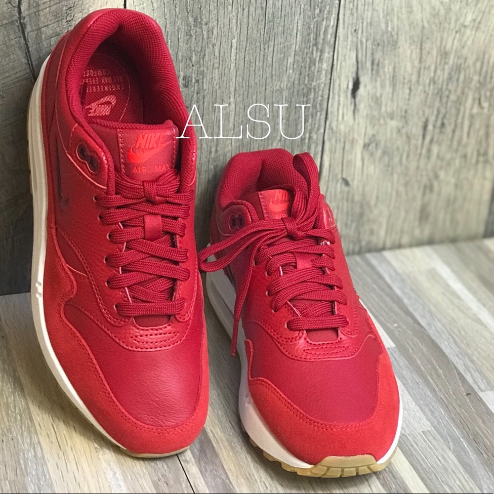 NWT NIKE Air Max 1 Premium SC Gym Red W AUTHENTIC - Picture 3 of 8